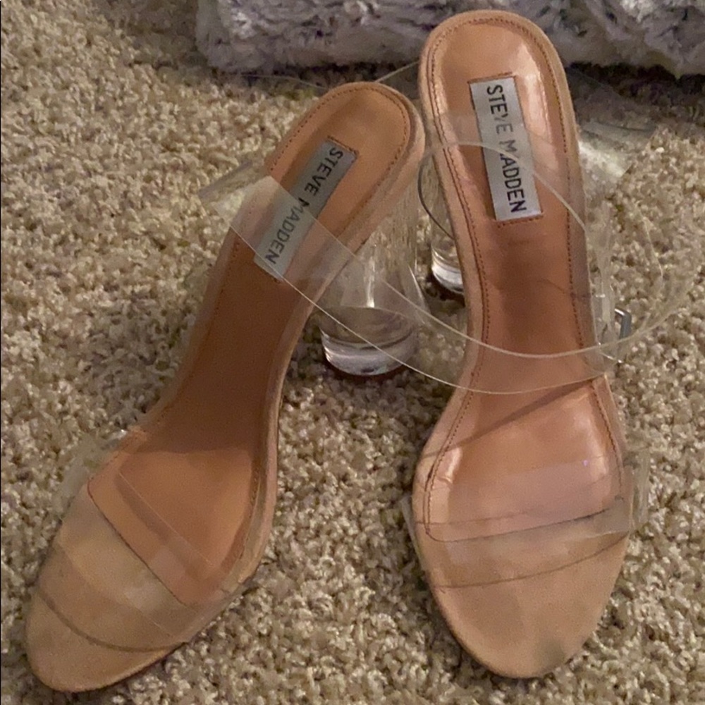 Steve Madden Round Clear Heels